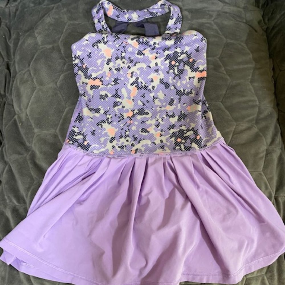 Purple tennis / workout skirt/short set